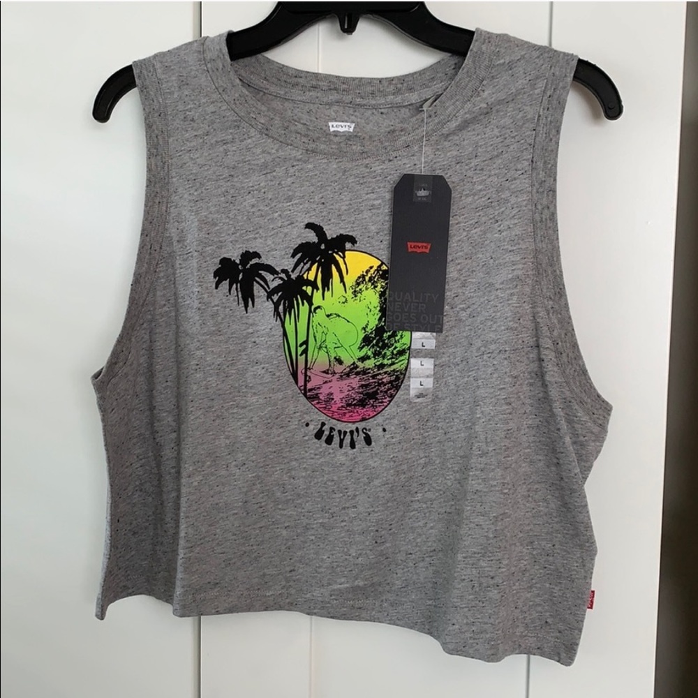 Levi’s crop tank 100% cotton size L